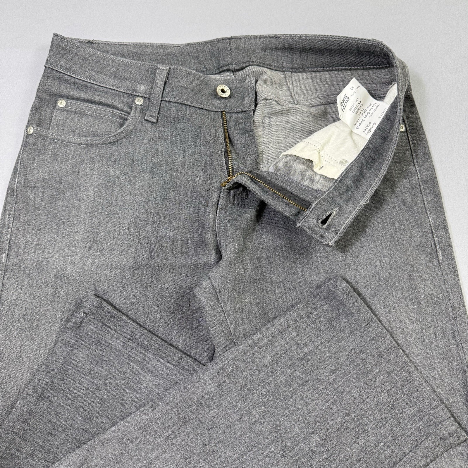 Naked & Famous Skinny Guy Jeans Mens 33x31 (Actual 32x31) Mixed Grey Stretch Euc — image 4 of 8